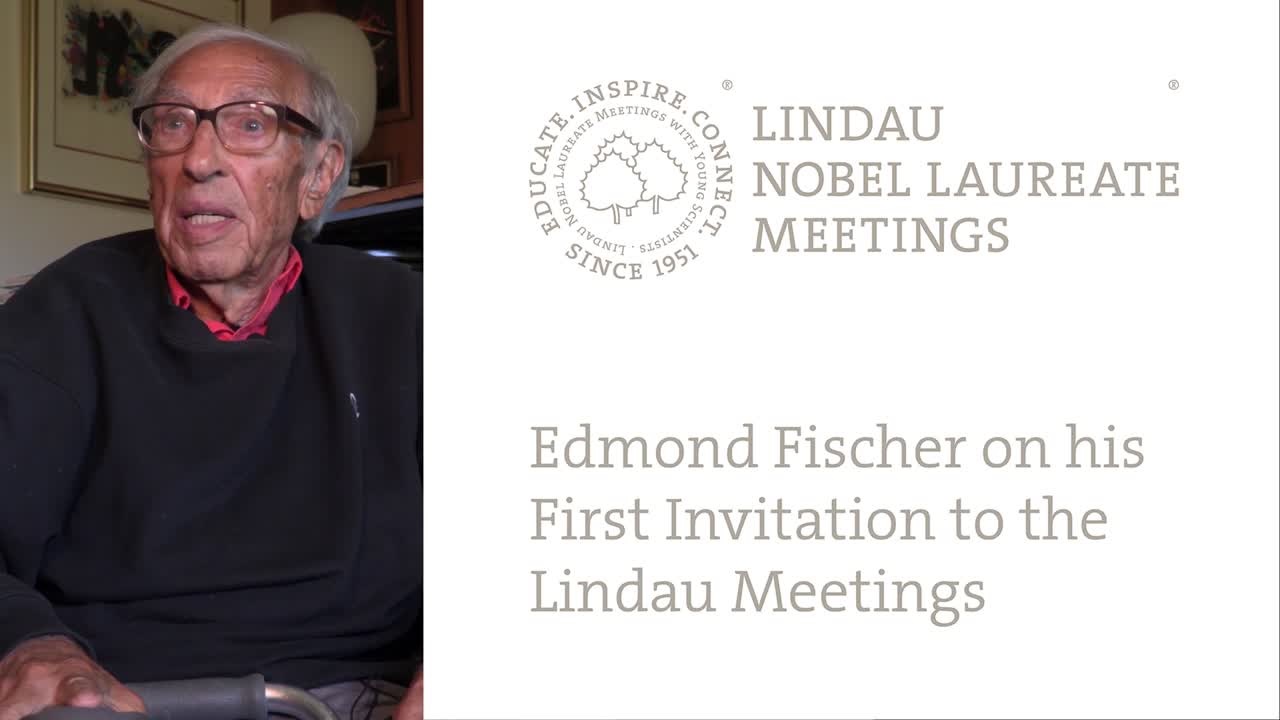Edmond Fischer on his First Invitation to the Lindau Meetings (2020) - Eddy Fischer reminisces the invitation of Countess Sonja Bernadotte and Count Lennart Bernadotte during the Nobel Week to Lindau.