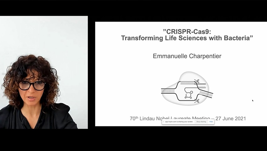  CRISPR-Cas9: Transforming Life Sciences With Bacteria (2021) - Emmanuelle Charpentier; Moderator: Wolfgang Lubitz