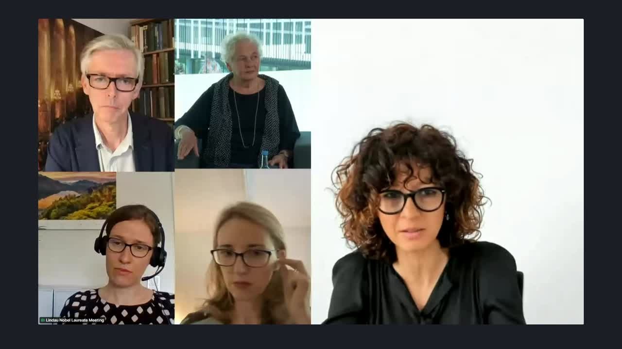 Gene Editing (2021) - Emmanuelle Charpentier, Christiane Nüsslein-Volhard, Alena Buyx, Julia Jansing; Moderator: Adam Smith