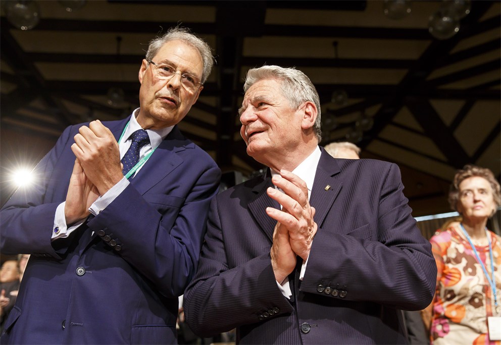 Wolfgang Schürer and Joachim Gauck at the 65th opening ceremony.