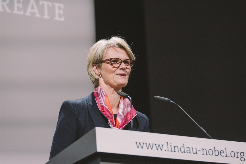  Federal Minister of Education and Research Anja Karliczek delivering her speech at the Opening Ceremony