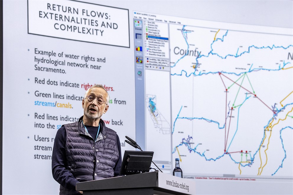 Paul R. Milgrom lecturing on "Markets for Water in California".