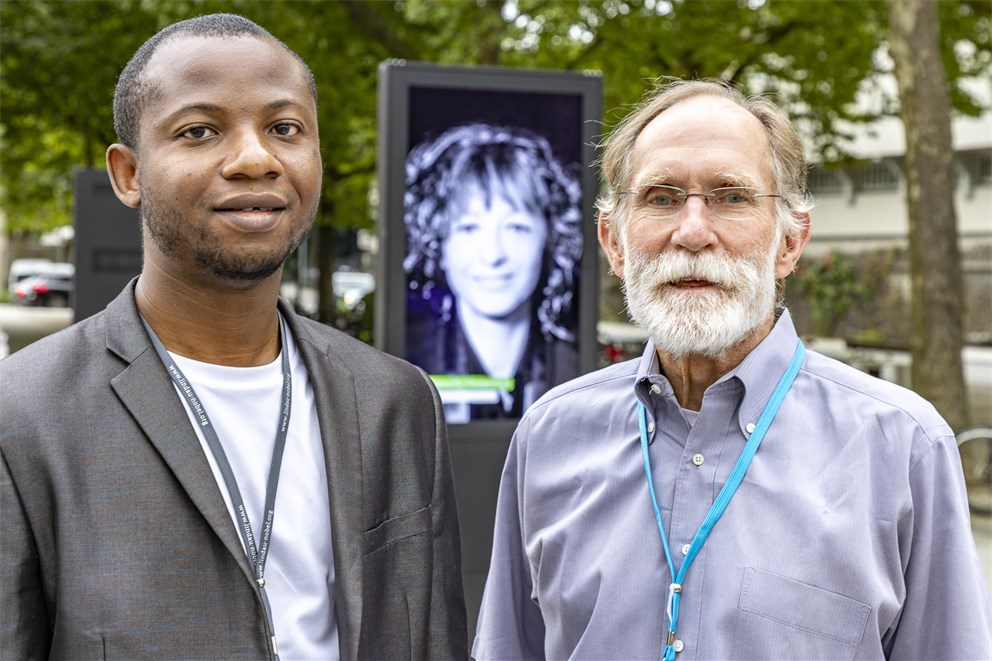 Peter Agre and a Young Scientist