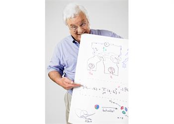 Robert Laughlin - Robert Laughlin with his 'Sketch of Science'.