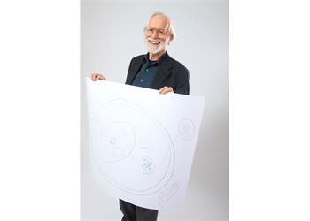 J. Michael Bishop - J. Michael Bishop with his 'Sketch of Science'