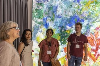 Exhibition 'Mythos and Natur' - Young scientists visiting the exhibition 'Mythos und Natur'. 
